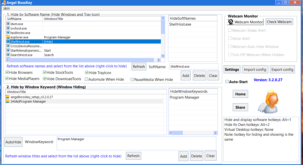 AngelBossKey Main Interface