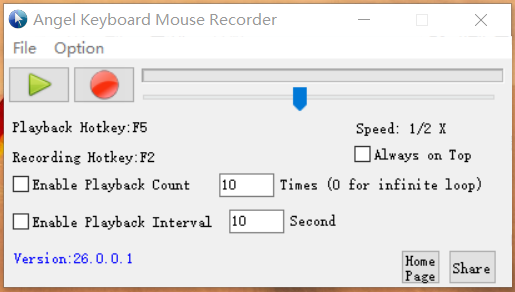 Keyboard Mouse Recorder Main Interface